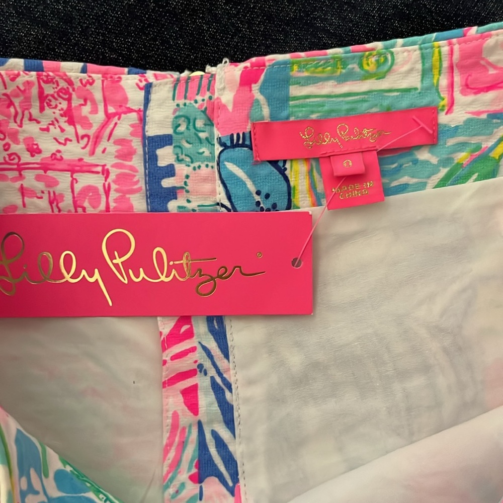 Nwt Lilly Block Pattern Skort - image 4